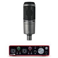 Focusrite Scarlett 2i2 3rd gen (1 шт) + Audio-Technica AT2020 (1 шт)