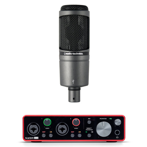 Focusrite Scarlett 2i2 3rd gen (1 шт) + Audio-Technica AT2020 (1 шт)