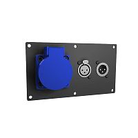 Панель лючка ПЛ.16.10. (1SCHUKO-1XLRf-1XLRm)