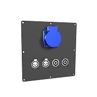 Панель лючка ПЛ.20.20. (1SCHUKO-2XLRf-2Speakon)