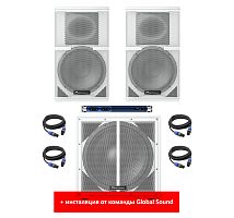 Топовый комплект звука Pioneer для dj - бара (белый)
